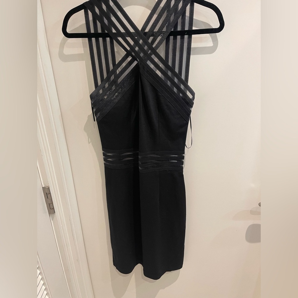 Sisley Elegant Black Strappy Dress
